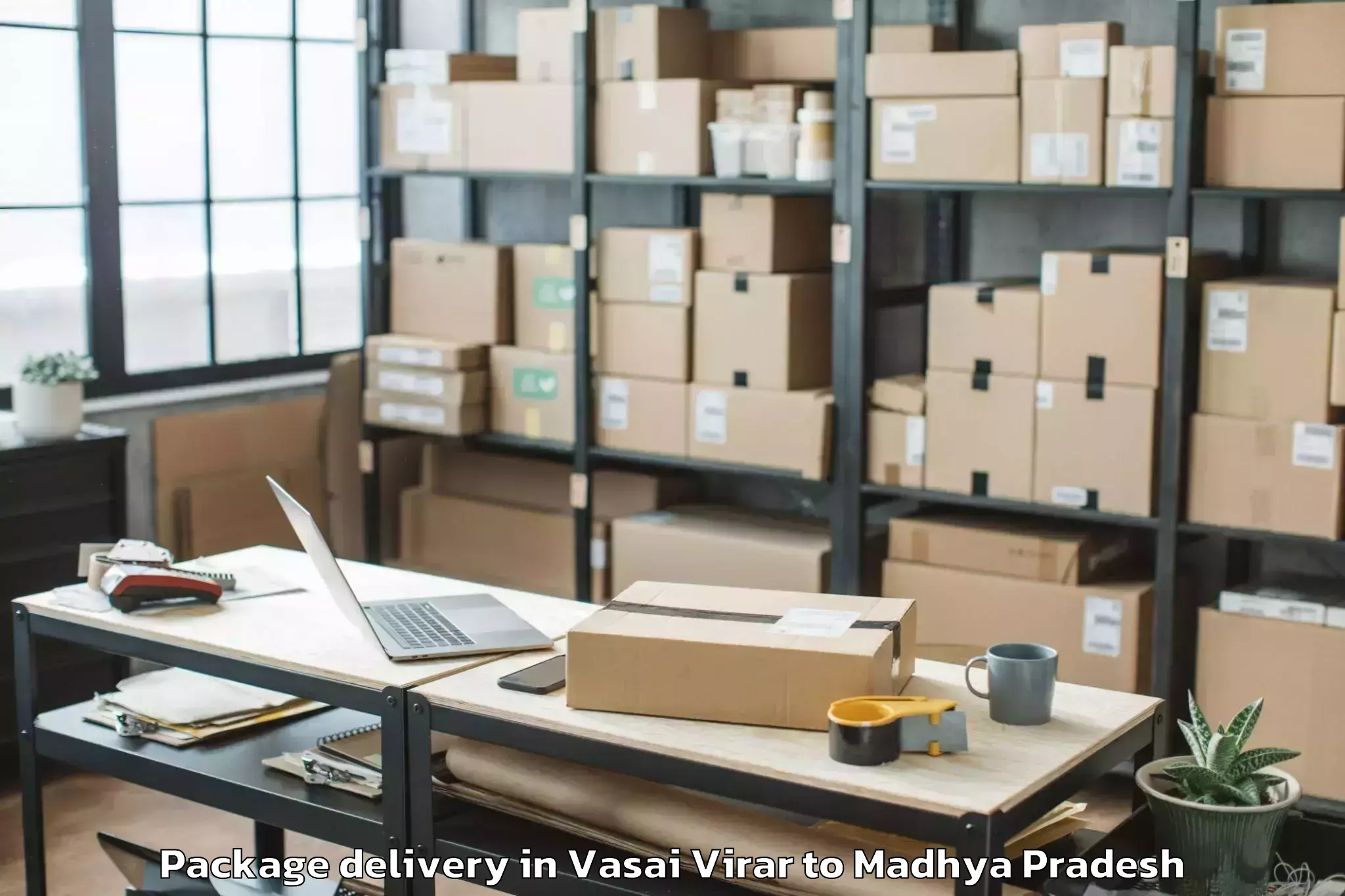 Trusted Vasai Virar to Shujalpur Package Delivery